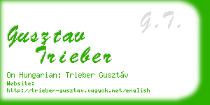 gusztav trieber business card